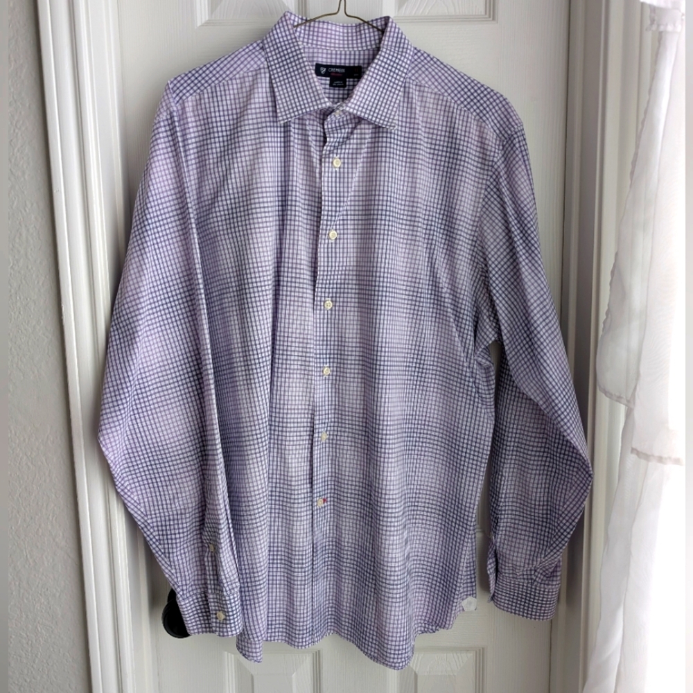 3/$10 Daniel Cremieux Classics Purple Plaid Button Down Shirt